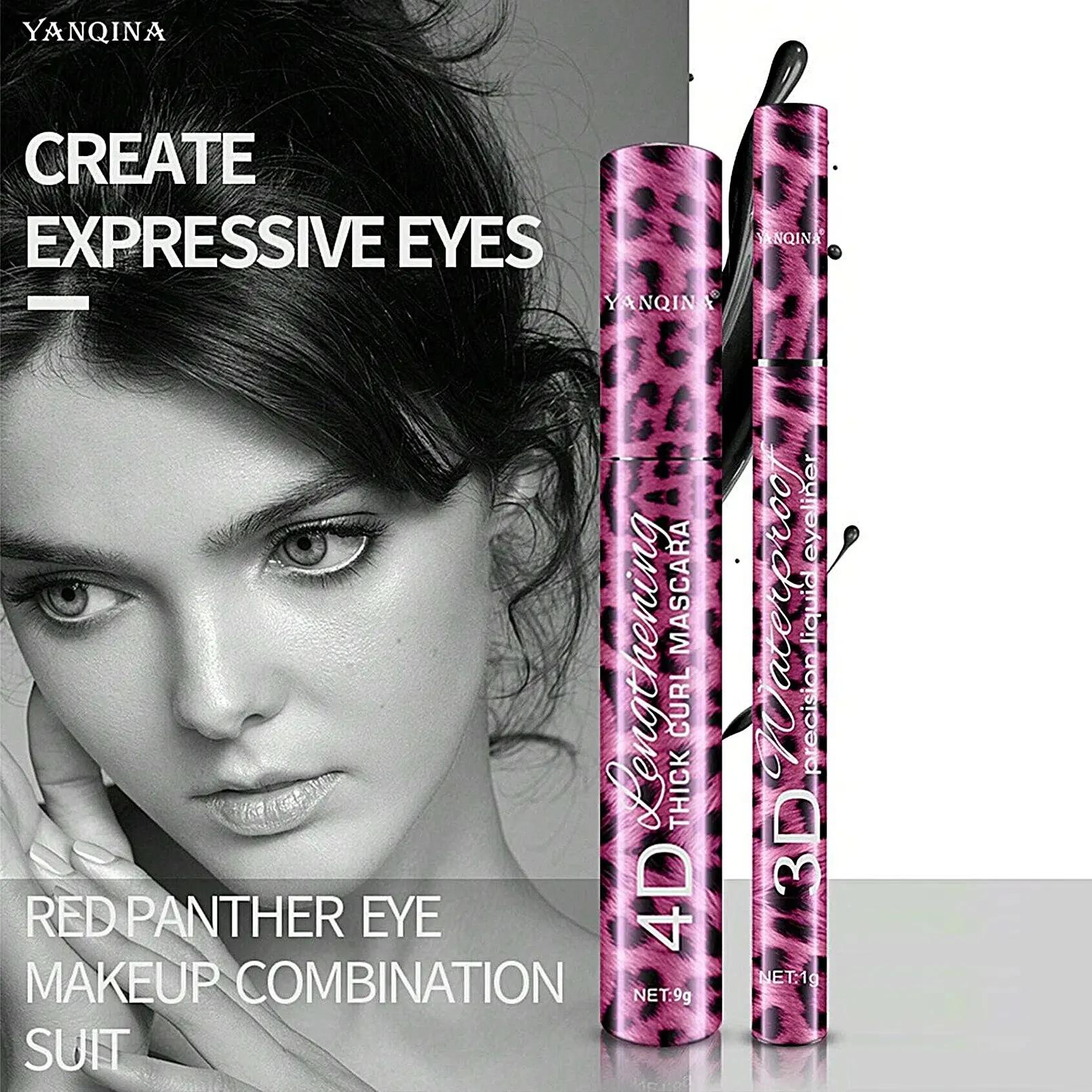 Waterproof 4D Eyeliner & Mascara Eye Makeup Set