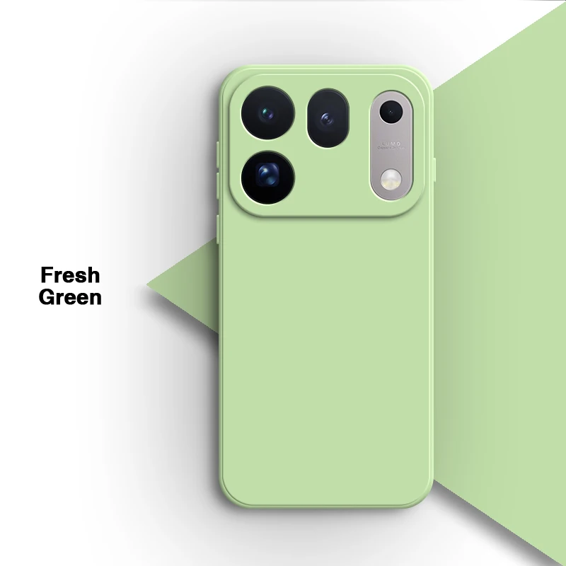 Premium Soft Liquid Silicone Phone Case with Lens Protection - Shockproof Back Cover