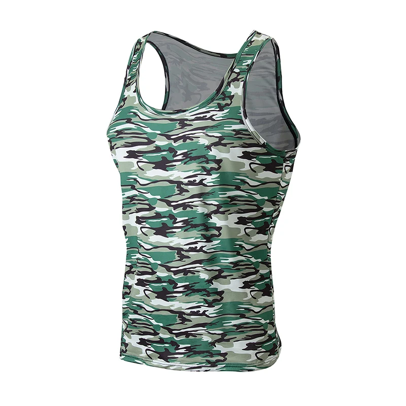 1/3/4 Pcs Men's Summer Multicolor Camouflage Combination Vest Teenagers Plus Size Sports Fitness Running Jacket Joker Stripe T