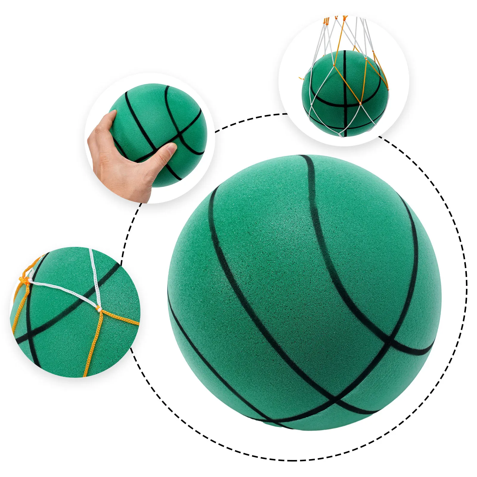 

Skip Ball Bouncing Ball Yellow/orange/green/blue/pink Multifunctional PU/Polyurethane Squeezable For Kids Play