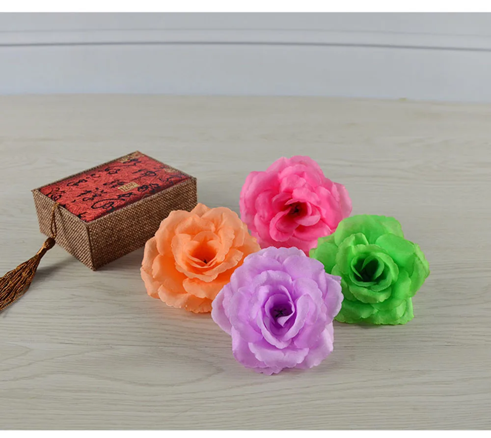 5–35 Stück 8 cm künstliche Rosen-Seidenblumenköpfe, DIY, Hochzeit, Heimdekoration, gefälschte Blumen, festliche Partyzubehör, Stoffblumen – Detail 8
