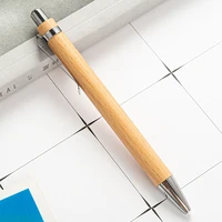 Bolígrafo de madera de bambú de 1,0mm, punta de bala, tinta azul y negra, bolígrafo de firma, papelería para oficina y escuela - Imagen 4