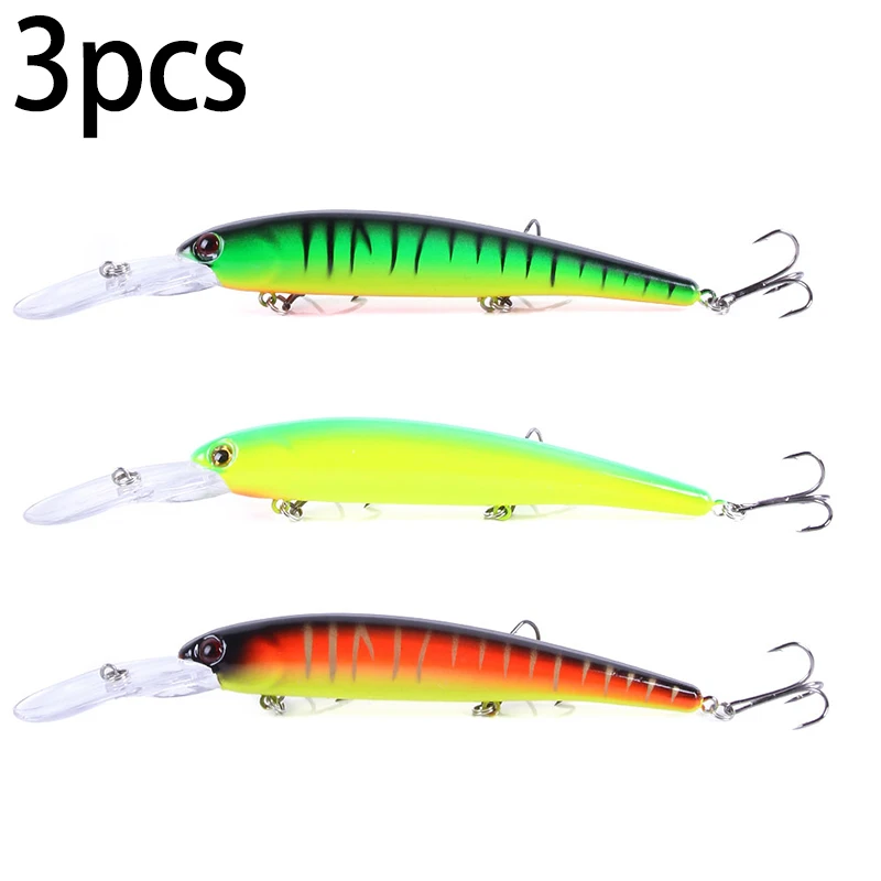 Deep Diving Minnow Wobbler Lure - Premium Fishing Bait for Bass, Pike, Walleye, and Perch