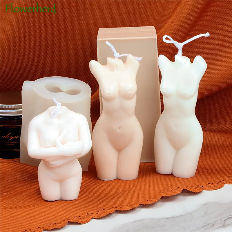

Silicone Human Body Candle Mold Shoulder Hugging Baby Woman Aromatherapy Candle Silicone Molds Plaster Mold Candle Making