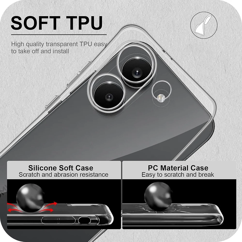 Ultra Thin Silicone Soft Case - Clear Transparent Shockproof Cover