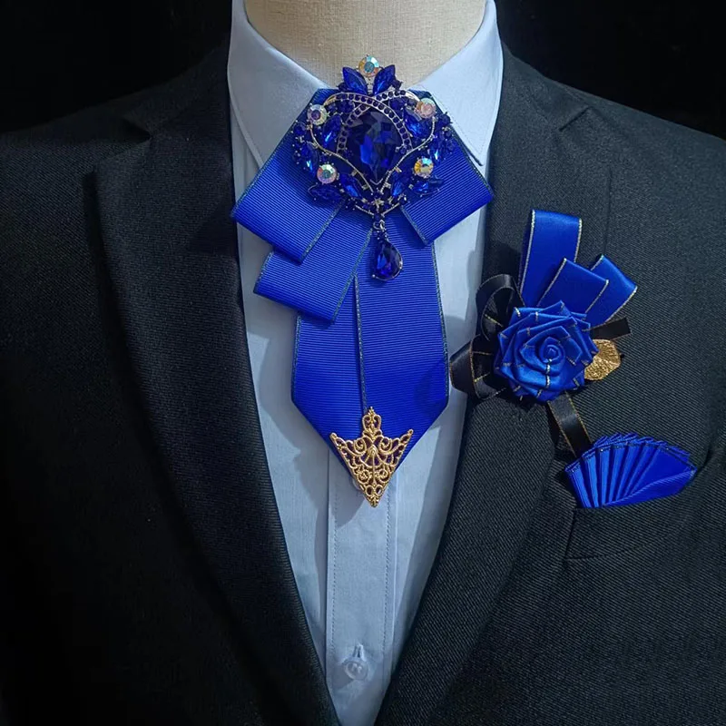 

Оригинальный Роскошный женский Семейный комплект из 3 предметов, мужской и женский деловой банкет, Свадебный костюм, галстук-бабочка, высококачественные ювелирные изделия, подарки