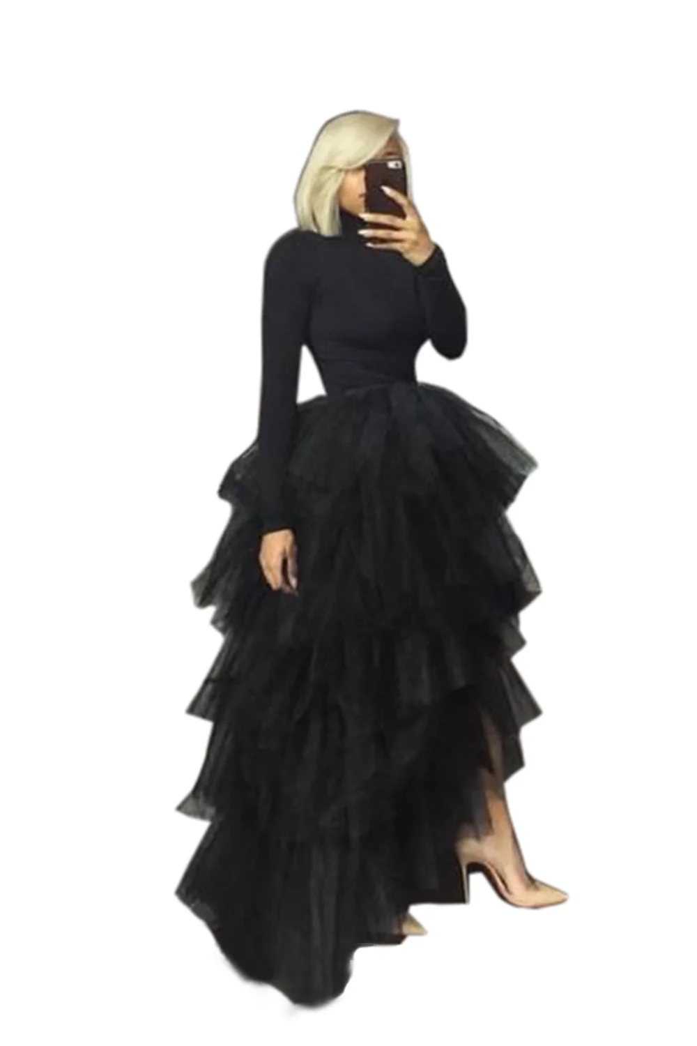 6 Layers 39 Maxi Women Tulle Skirts Long Celebrity Skirt Ball Gown