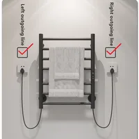 2025 หลอดรูปร่าง 220V ไฟฟ้าเครื่องทําความร้อนชั้นวางผ้าเช็ดตัวอัจฉริยะสแตนเลสคาร์บอนไฟเบอร์ชั้นวางแห้งเหมาะสําหรับห้องน้ํา 5
