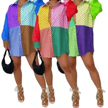 

Women's Letter Print Shirts Cotton Long Sleeve Female Tops 2022 Spring Summer Loose Casual Office Ladies Shirt