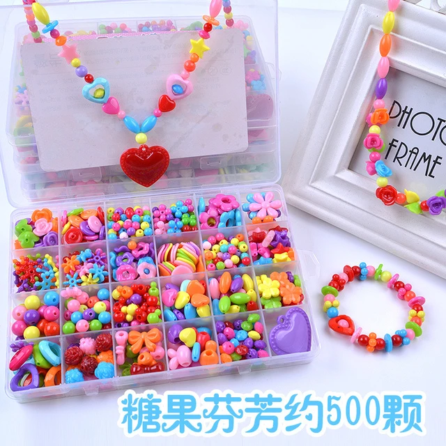 Kit for Make Bracelets Beads Toys for Children DIY 24 Grid