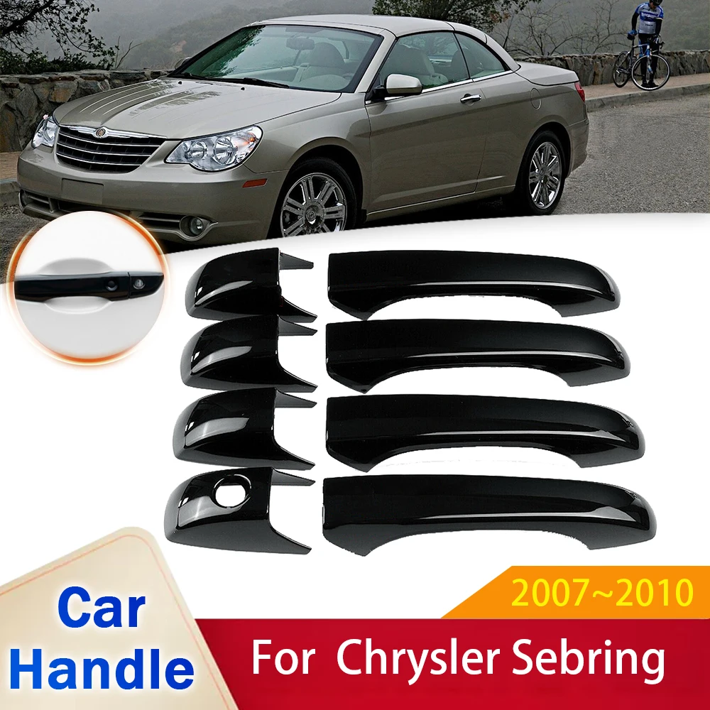 

Для Chrysler Sebring MK3 JS 2007 2008 2009 2010 глянцевая черная смарт-крышка дверной ручки наклейка отделка Автомобильная защитная пленка аксессуары