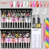 Nail Set 15ml Acrylic Gel Polish Nail Art Tool Slip Solution Builder Poly Nail Gel Set Base Top Nail Art Gel Polish Kit 1