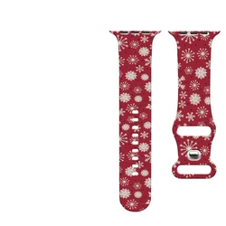 Festive Silicone Sport Strap for Smartwatch - Christmas Edition (Color 10)