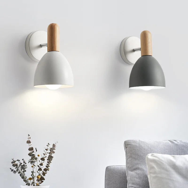 

ZK40 E27 simple wall lamp living room home lamp retro bedside corridor room decoration lighting wall lamp without light source