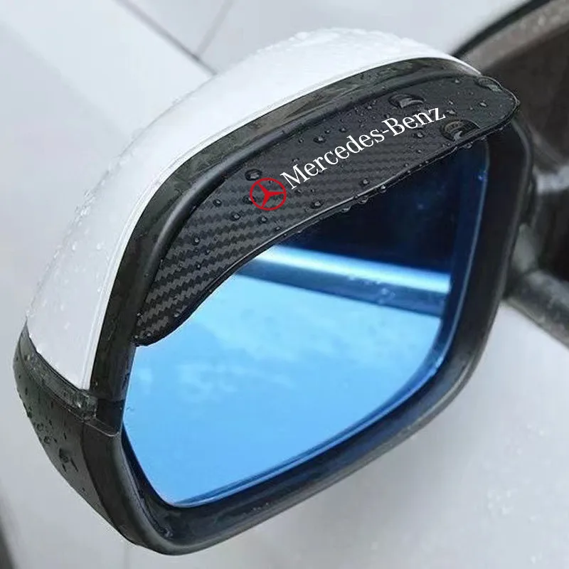 2-piece car rearview mirror rain eyebrow suitable for Mercedes Benz W210 W124 W203 W204 C200 W140 W176 W205 W123 W220 W211 W212