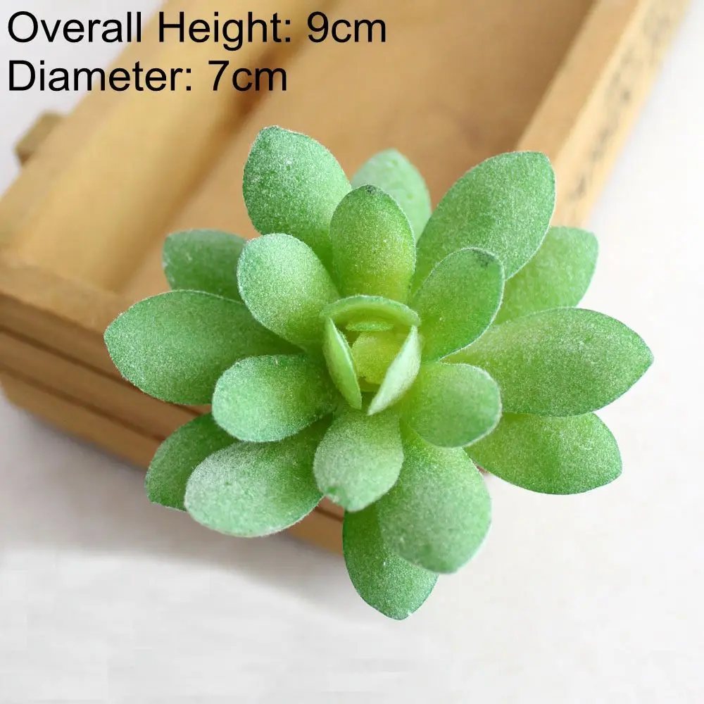 Verdant Flocked Artificial Succulents for Home and Garden Decor