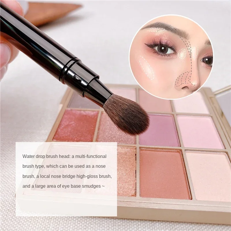 Makeup Brushes Portable Double-Headed Eyeshadow Nose Highlight Concealer Detail Blending Eyebrow Lip Makeup Brush Cosmetic Tools - 3