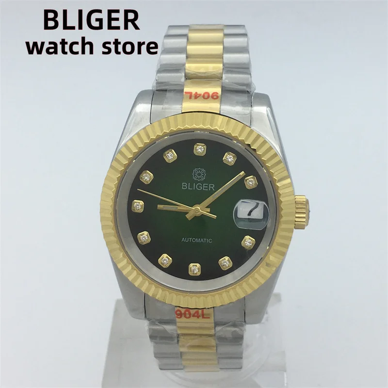 

Мужские автоматические часы bliger36 мм/39 мм NH35, циферблат синего/черного/зеленого/белого цвета с автоподзаводом, со слотом для цепочки, из сапфирового стекла