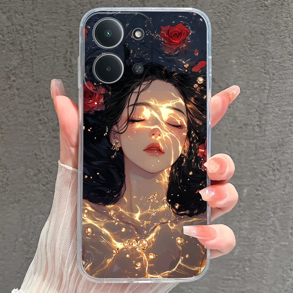 Cartoon Penguin Pig Shockproof Transparent Phone Shell Bumper