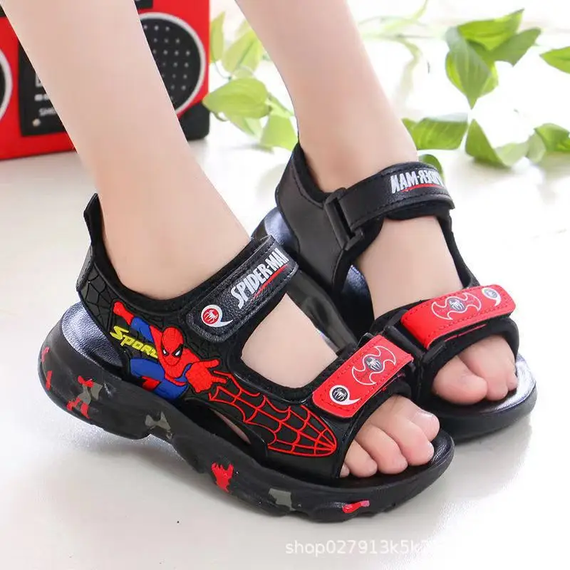 Summer Baby Girls Sandals For Kids Cartoon Spiderman Student Beach Shoes Children Boys Toddler Kids Non Slip Slippers EUR 21-40 3