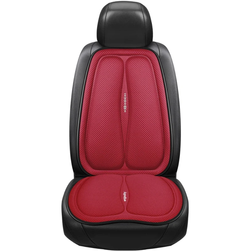 thumbnail image 1 of Funda de asiento de coche universal, juego completo, cojín de asiento transpirable, funda de asiento gruesa suave antideslizante, alfombrillas de seda de hielo para coche, juego completo de lujo, 1 of 5