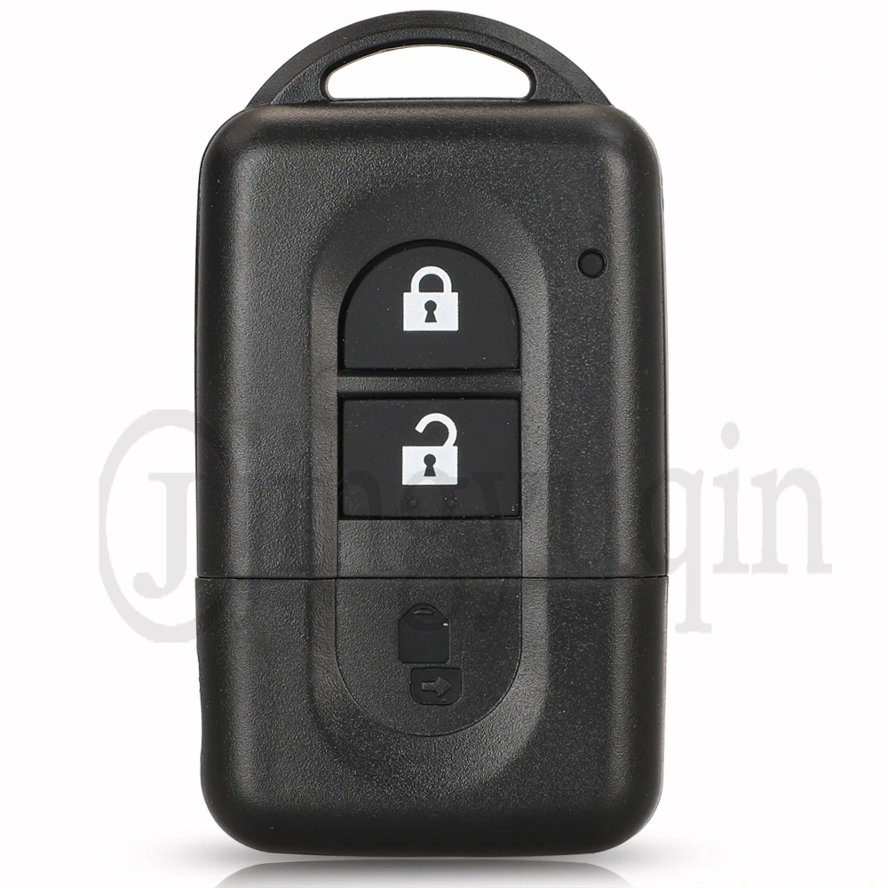 

jingyuqin 10pcs/lot New Remote key Shell Case Fob 2 Button for Nissan Micra Xtrail Qashqai Juke Duke