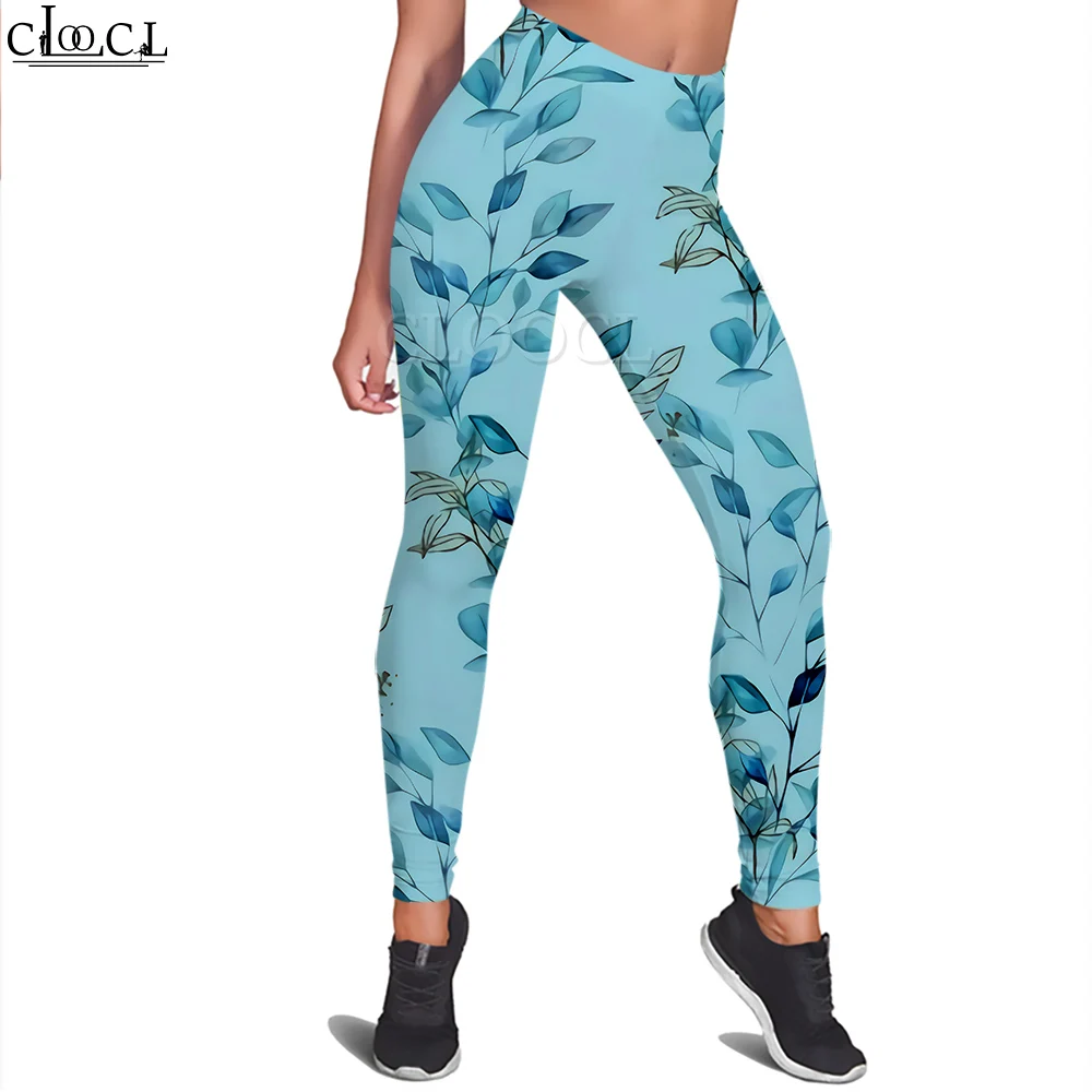 

CLOOCL Women Legging Vintage Branches Leaves 3D Legging Fashion Female Pants Yoga Trousers for for Outdoor Fitness Jogging Pants