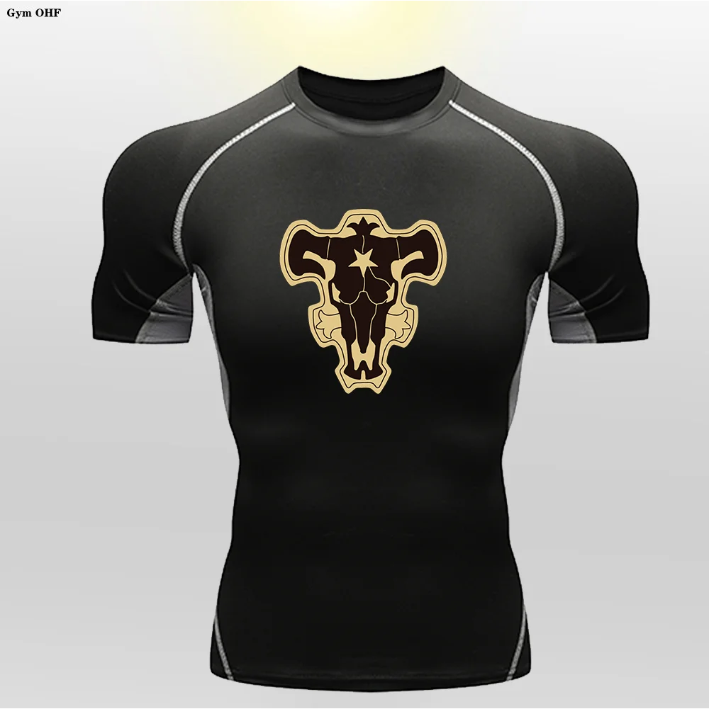 Children's Fashion Anime Printed Theme Bull Head High Elastic Tight Clothing New Breathable Quick Drying Milk Silk GYM Running