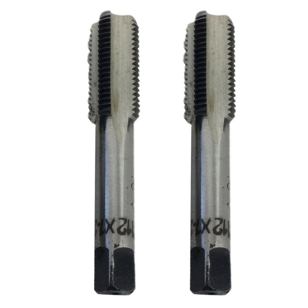 2개입 HSS 12mm x 1/25 메트릭 테이퍼 탭(우측 나사산) x 1/25mm, 산업 및 작업장 나사 가공 작업용
