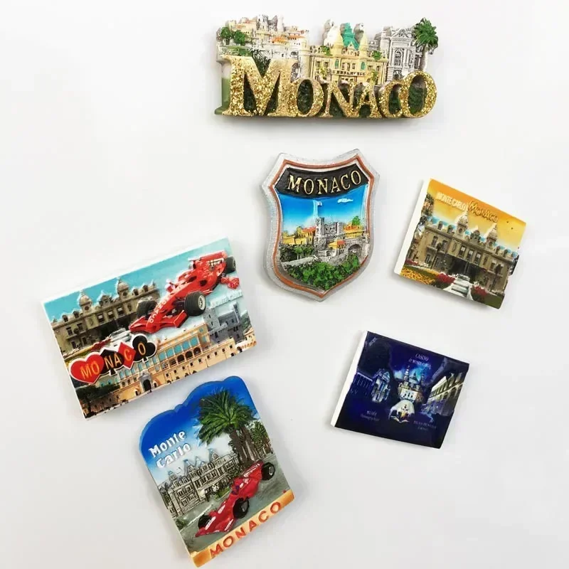 Monaco fridge magnets Creative Travel souvenir gift resin UV magnet refrigerator magnets home decor collection magnetic fridge magnets refrigerator decor