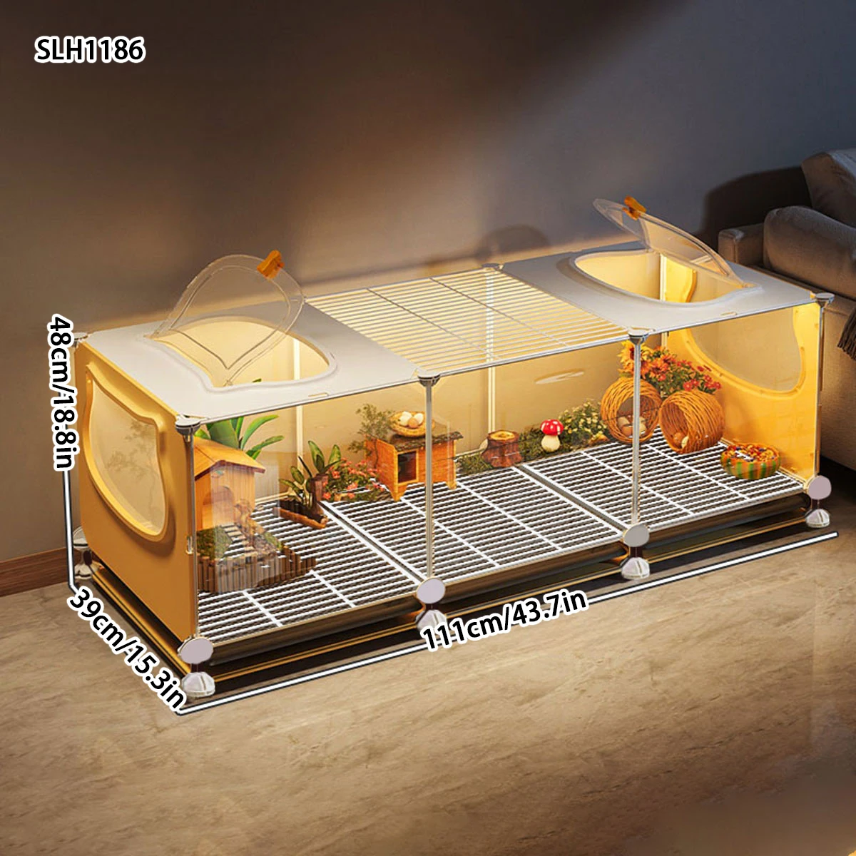 Rutin Chicken Cage Winter Pet Raising Box Indoor Large Landscaping Quail Hut Chicken Cage Special Viewing