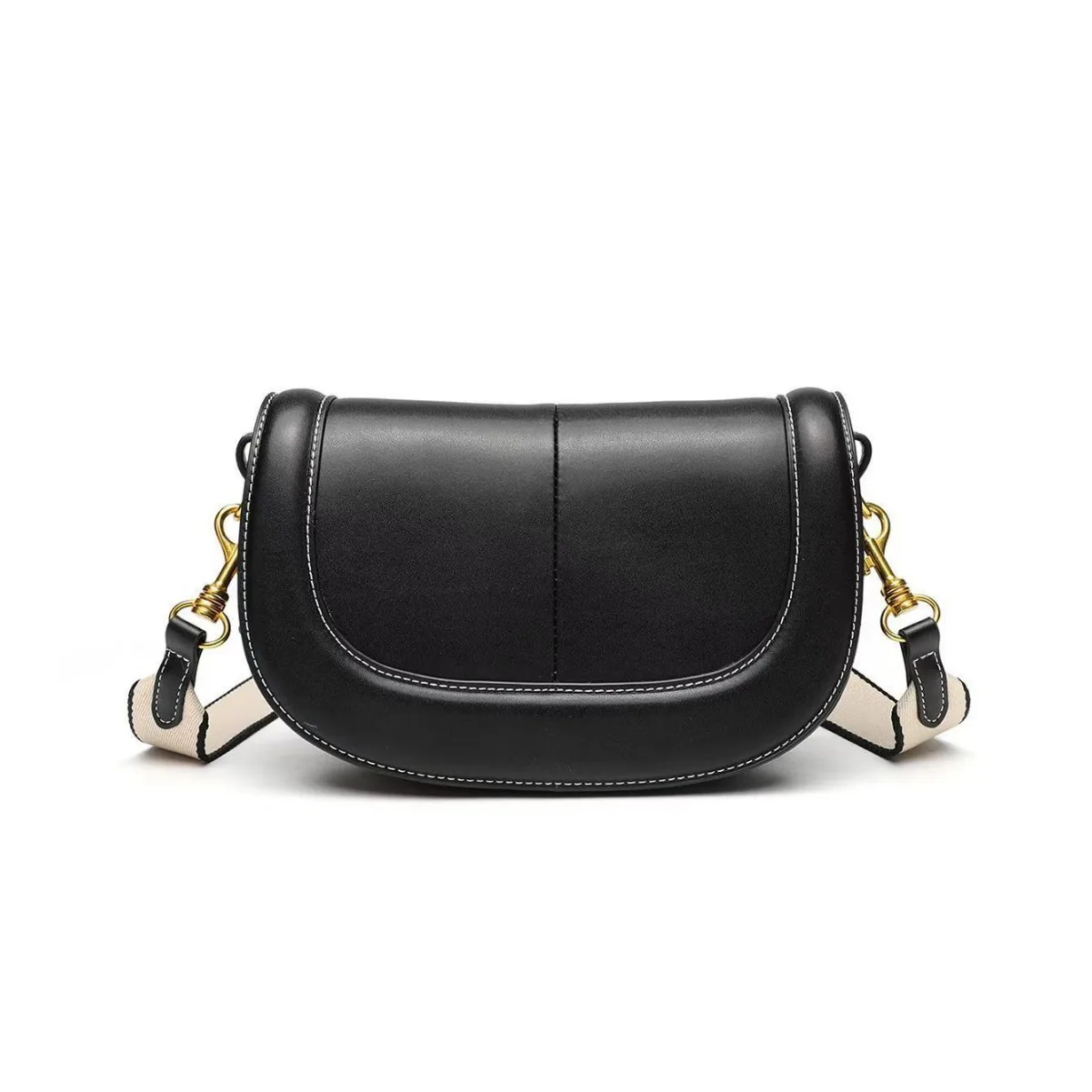 NEW fashion  flap bag designer wide strap saddle shoulder bags luxury pu leather crossbody bag trend small phone purses 2025