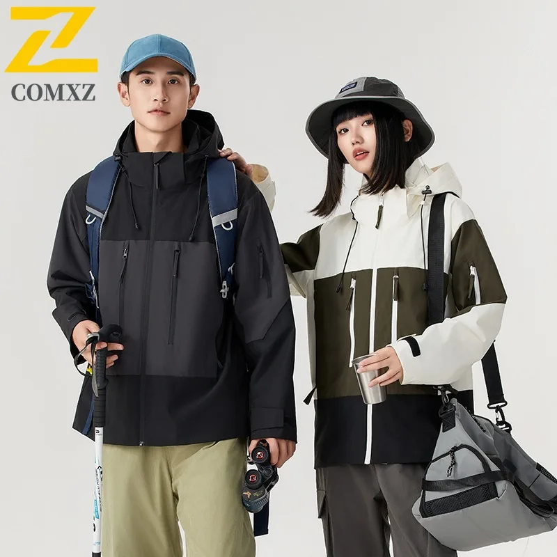 COMXZ Outdoor Skiing Jacket for Men Versatile Thickened Windproof Warm Parka Street Style Comfort Lightweight Winter Clothing