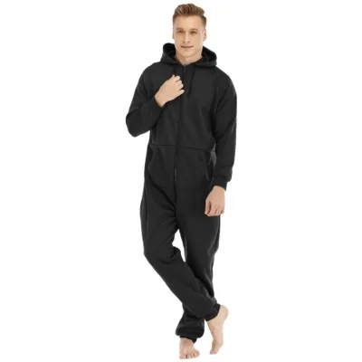 Men's Padded Sweater Jumpsuit Home Clothes Pajamas buffalo plaid pajama pants