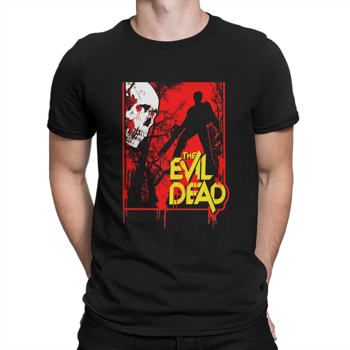 

Creative Horror Movie Bruce Campbell T-Shirts Men Round Collar 100% Cotton T Shirt Evil Dead Rise Movie Short Sleeve Tees