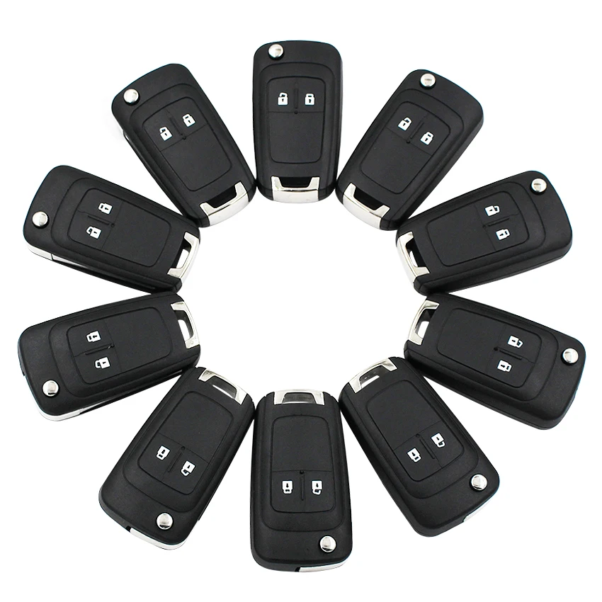 2 Button Flip Folding Key Shell Case Fob Chevrolet Aveo Cruze Uncut Blade 10 PCS/LOT key case,key shell