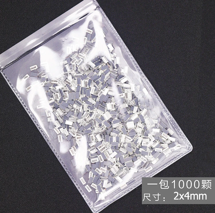 600/1000/1728PCS Glitter Flatback Round Diamonds Mirror Square Rectangle Jewelry Acrylic Nail Art Rhinestones Manicure Charms images - 6