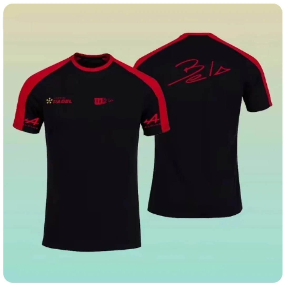 thumbnail image 1 of Camiseta holgada de tenis para hombre, camisa de manga corta con cuello redondo de Color sólido, transpirable, de secado rápido, para verano, 2024, 1 of 4