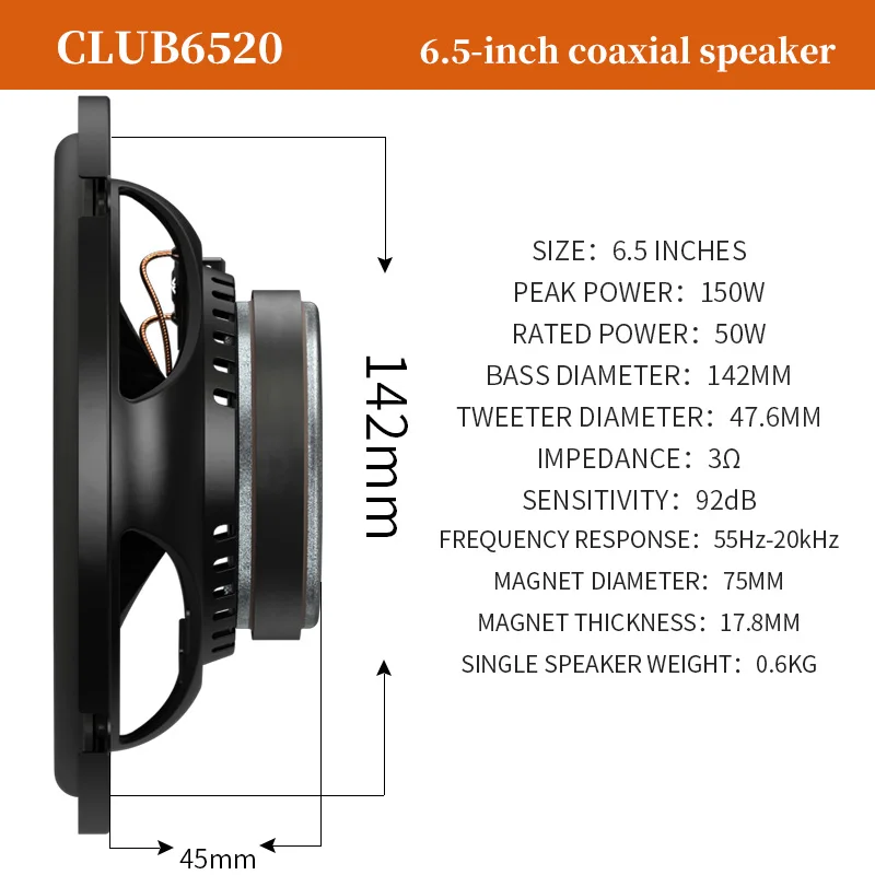 JBL مكبرات صوت للسيارة زوج واحد من مكبرات الصوت ال...