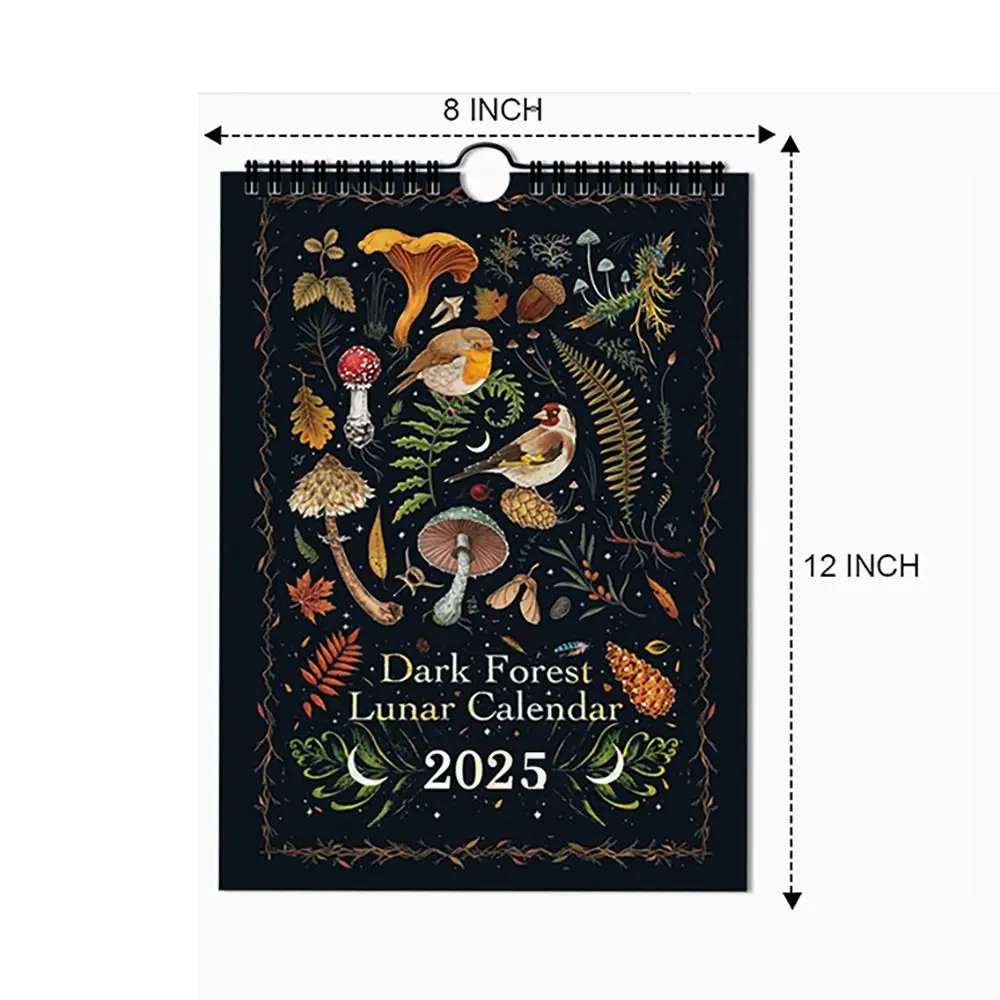 Wall Calendar Contains 12 Original Illustrations Drawn Throughout Year Daily Monthly Schedule paper wall calendar
