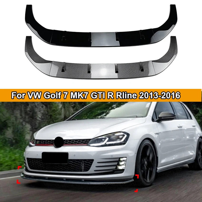 

3Pcs Car Front Bumper Spoiler Lip Lower Guard Plate Splitter Board Blade For VW Golf 7 MK7 GTI R Rline 2013-2016 Diffuser