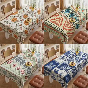 Nappe géométrique colorée, pour Restaurant, cuisine, salon, décoration de la maison, décoration de fête rectangulaire 1