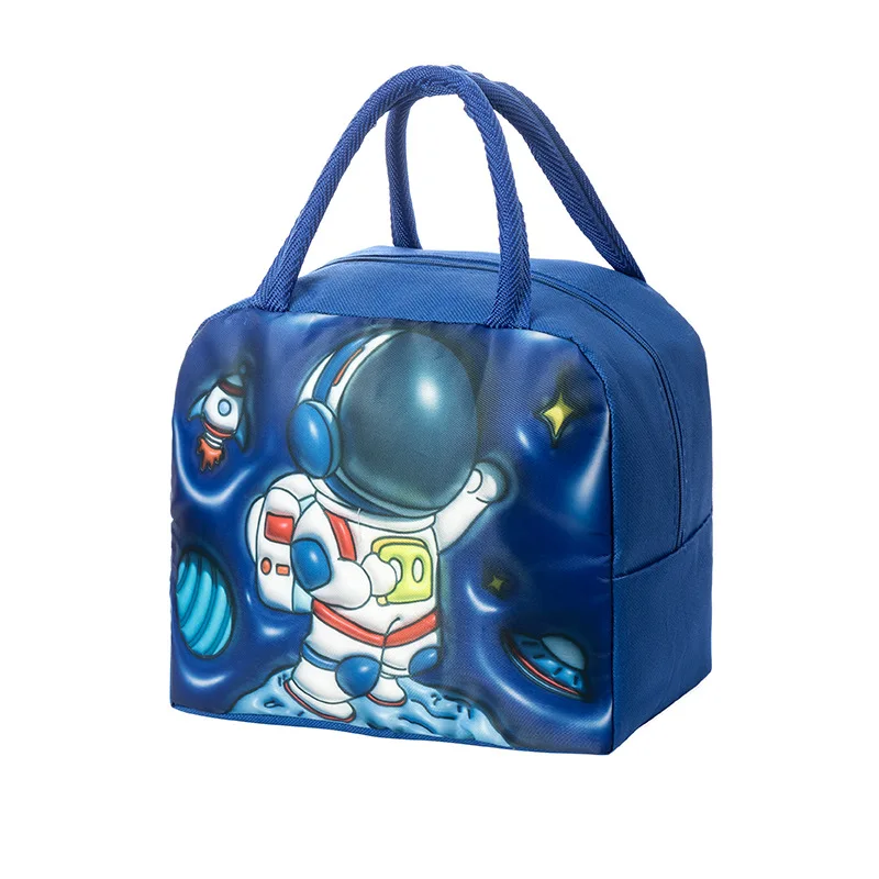 Cute 3D Cartoon Animal Pattern Lunch Bag for Children Portable Insulated Waterproof Large Capacity Picnic Bento Box