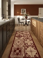 Artistic Kitchen Carpet Retro Luxurious Decoration Non-slip Carpets Restaurant Absorbent Rug PVC Wear-resistant Breathable Rugs 2