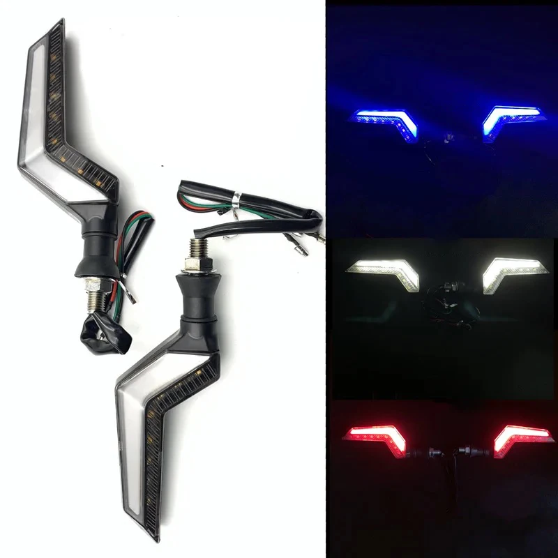 Moto Led Lampeggiante Acqua Fluente Luci Lampeggianti Indicatori Di Arresto Della Coda Indicatori Di Direzione Per Kawasaki Vulcan 400 500 800 900