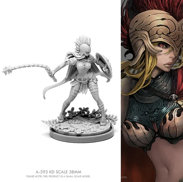 

Неокрашенная модель из смолы, модель гаража «Королевство смерти кд», 38 мм, красота, богиня воина, серия кд A-393