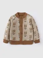 Autumn winter Newborn Lnfant Baby  Boys and Girls Knitting Coat Long SleeveKids Fashion  Cute Cartoon Baby Clothing 3