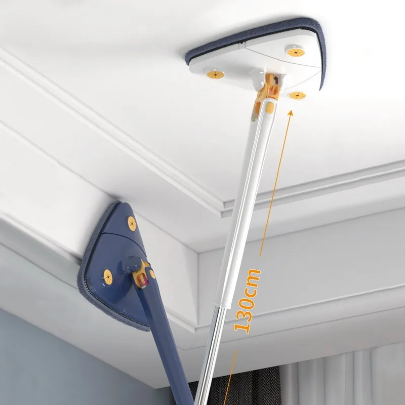 Telescopic Triangle Mop 360&deg; Rotatable Spin Cleaning Mop Adjustable Squeeze Wet and Dry Use Water Absorption Home Floor Tools telescopic mop
