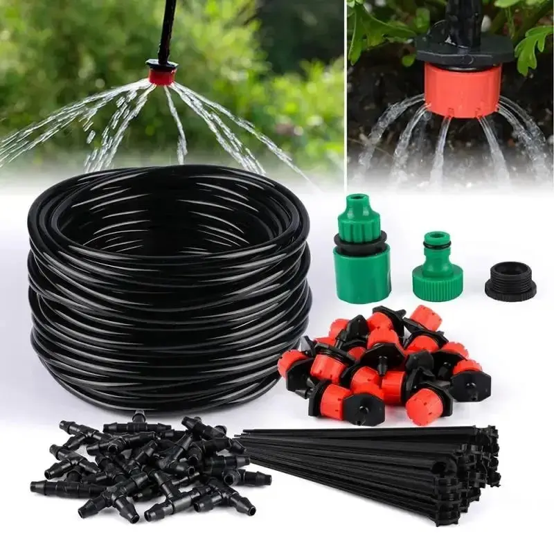 Drip Irrigation Kits Automatic Watering Garden Hose Micro Drip Adjustable Nozzle