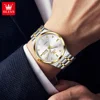 OLEVS 9811 Fashion Men Automatic Watch Dual Calendar Business Mechanical Watch For Men Simple Original Waterproof Man Wristwatch 4
